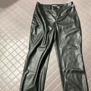 Nic+ZoeVegan gunmetal Leather Pants NWT